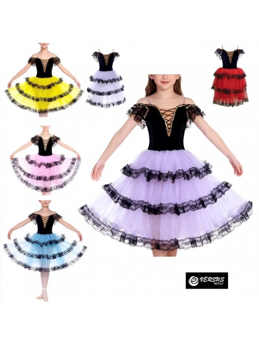 Vestito Tutù Saggio Danza Degas Donna Bimba Don Chisciotte Ballet Dress DEGAS23